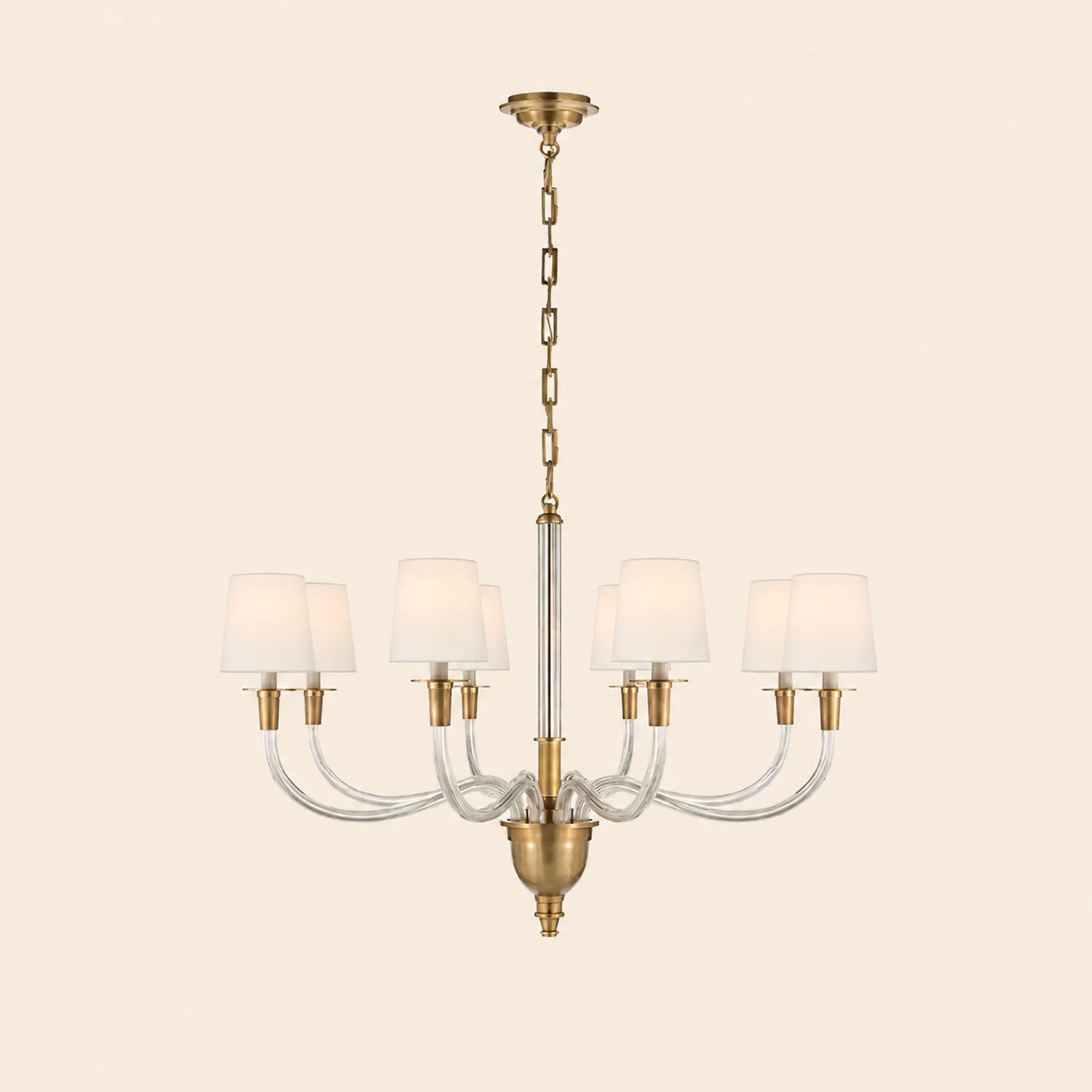 Vivian Modern Nickel Multi-Arm Chandelier - Lumpaz