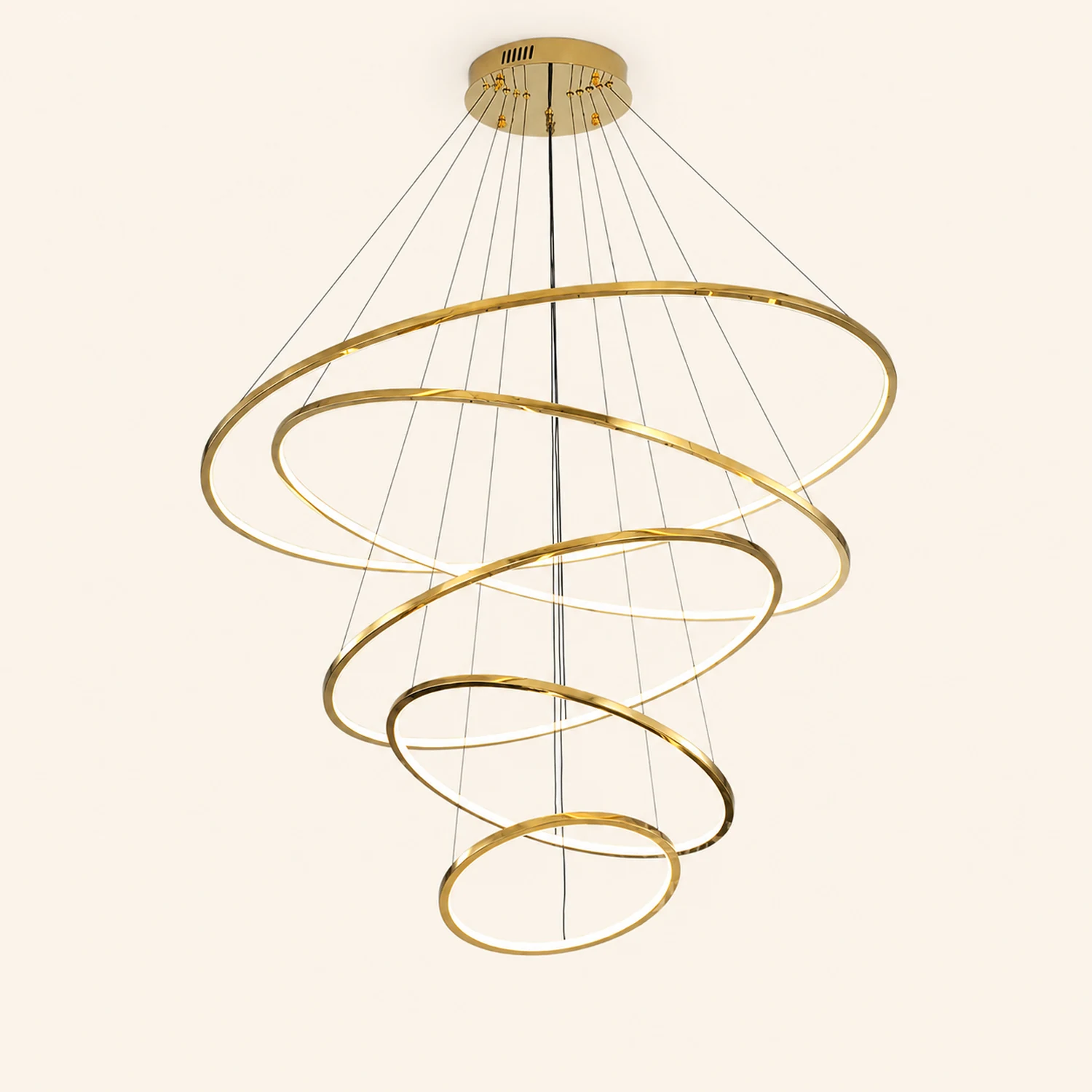 TLANX Large Tiered Ring Foyer Chandelier - Lumpaz