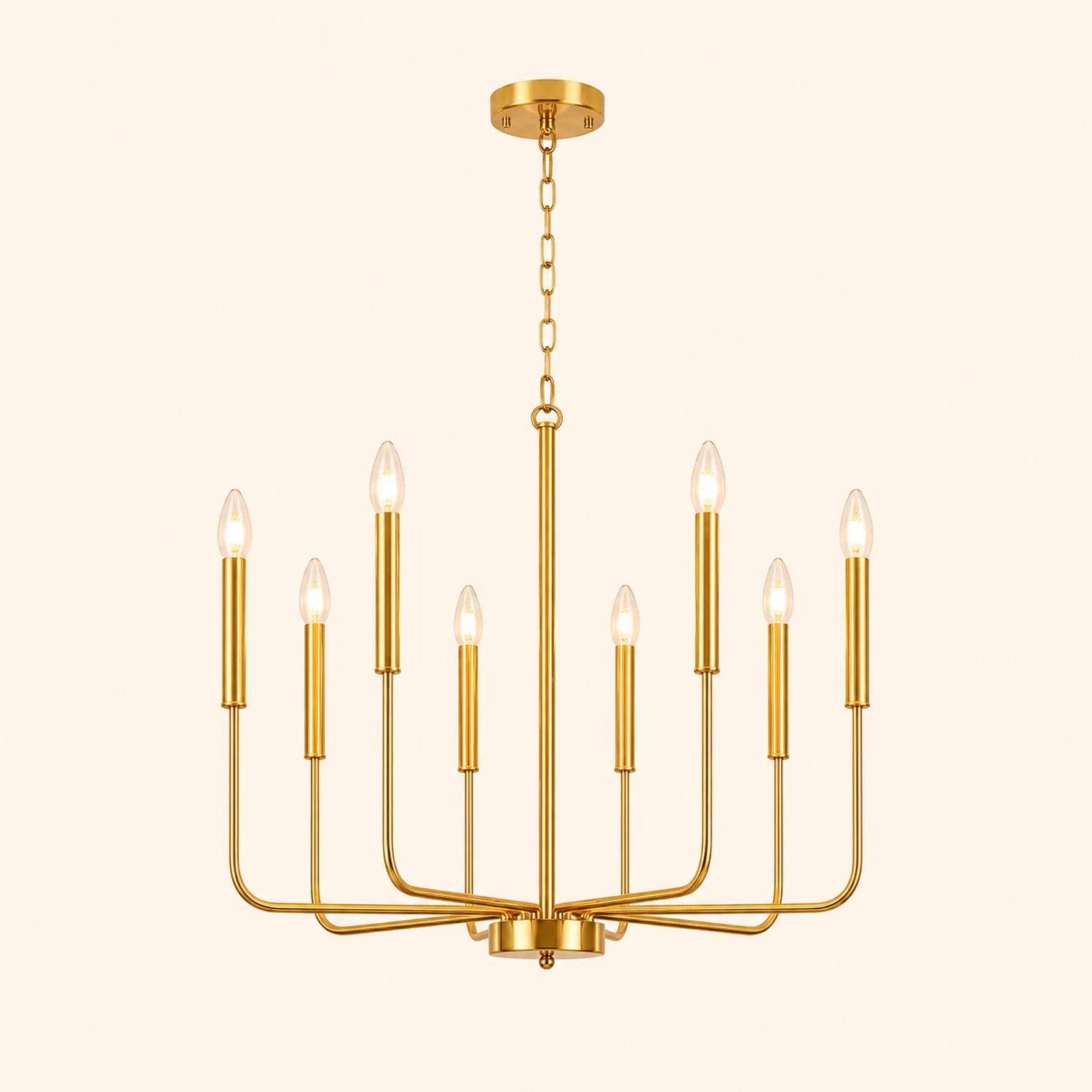 Modern Black Candlestick Chandelier - Lumpaz