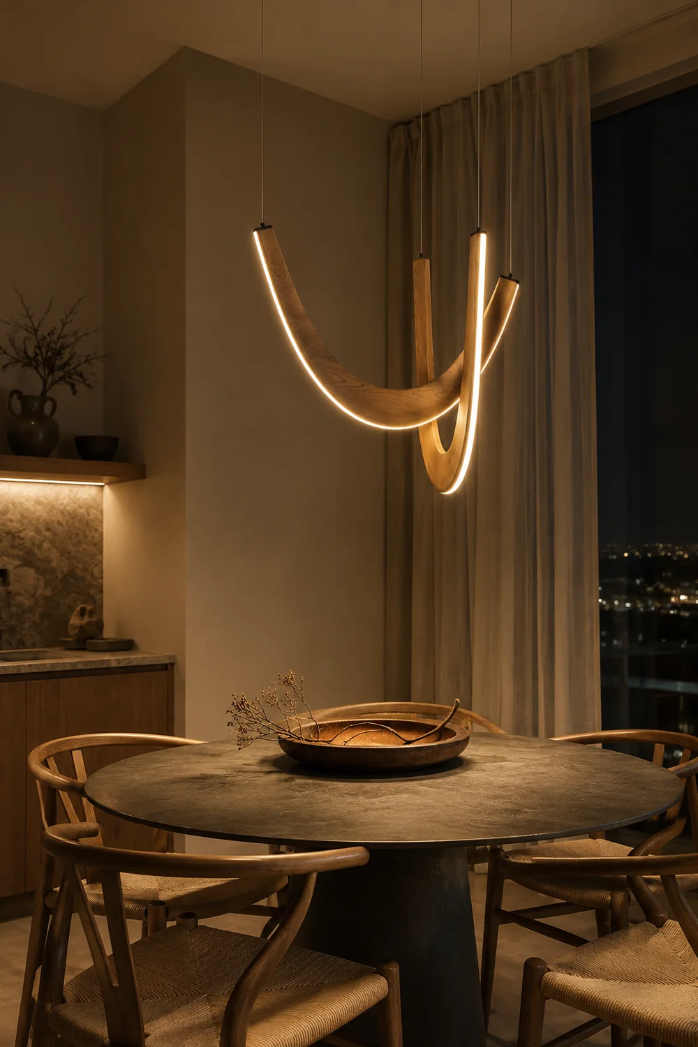 U Wooden Pendant Lamp - Lumpaz
