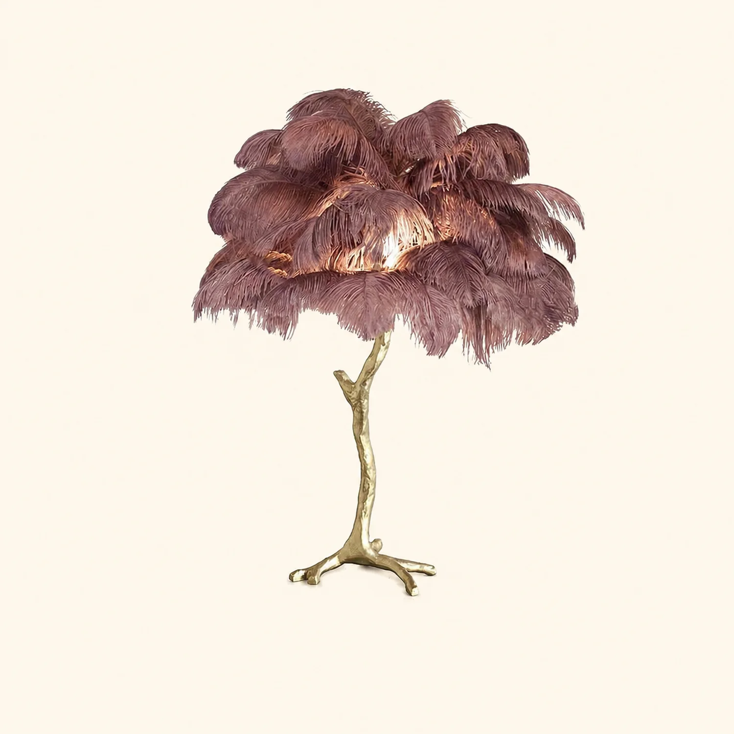 Colorful Ostrich Feather Table Lamp - Lumpaz