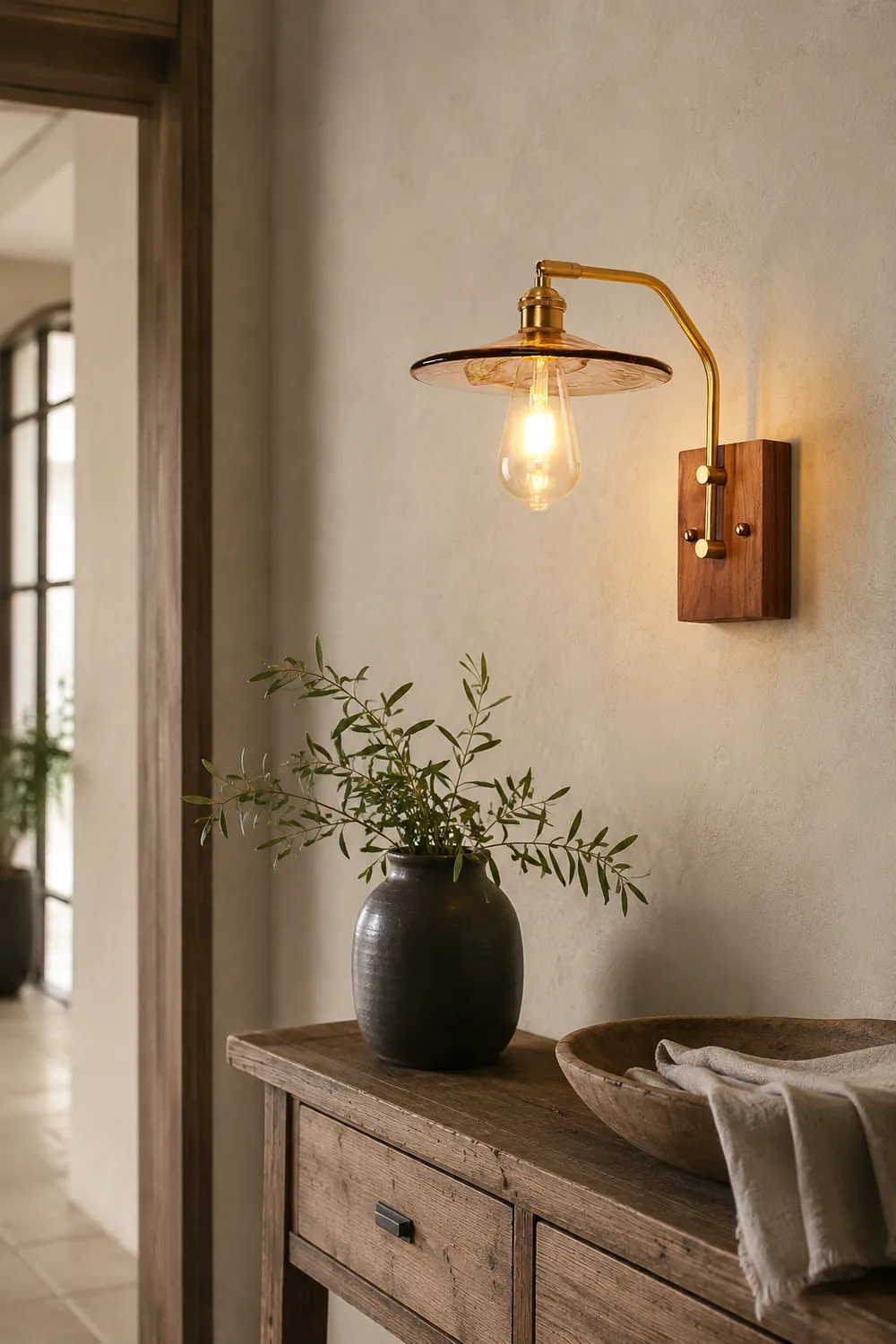 Heritage Walnut Wall Lamp - Lumpaz