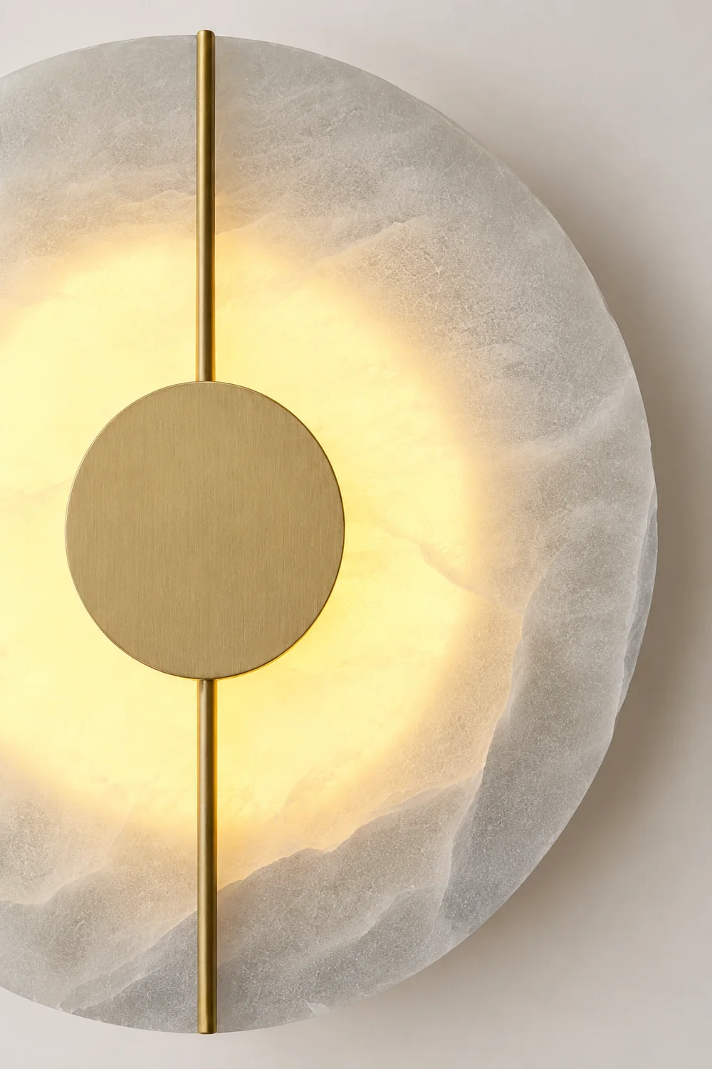 Zen Harmony Round Marble Wall Light - Lumpaz