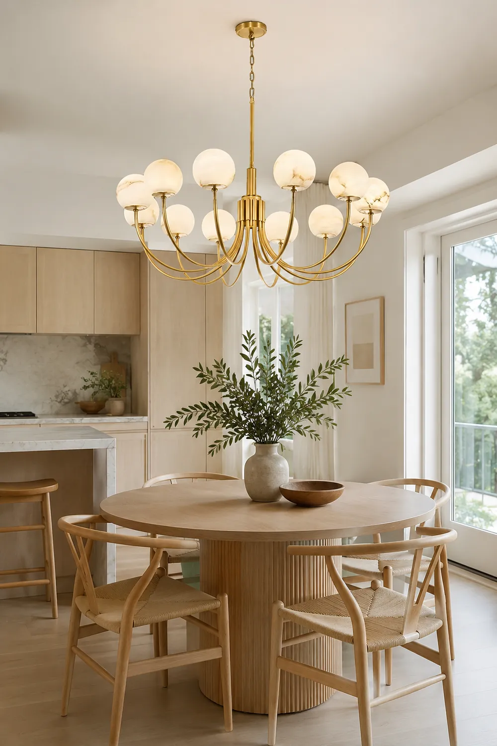 Aurelian Alabaster Globe Chandelier - Lumpaz