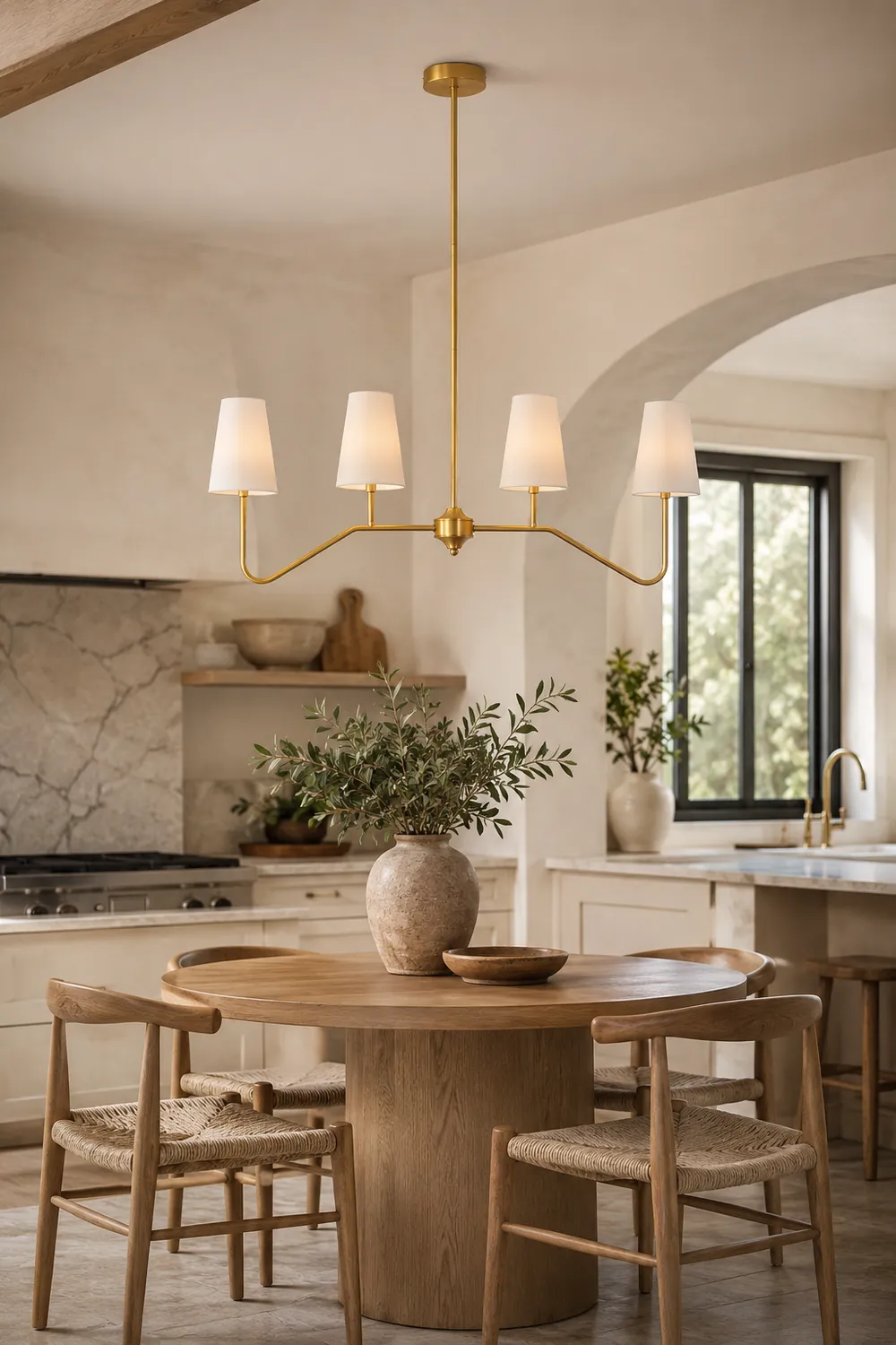 Daphne Brass Linear American Chandelier - Lumpaz