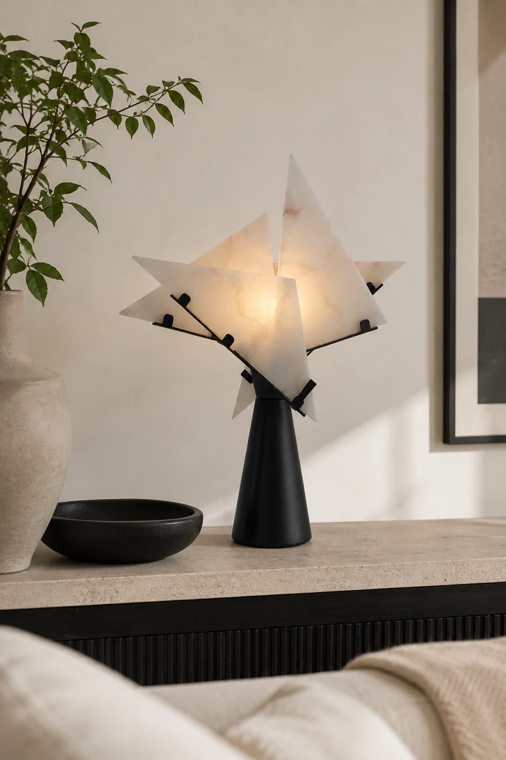 Abstract Alabaster Table Lamp - Lumpaz