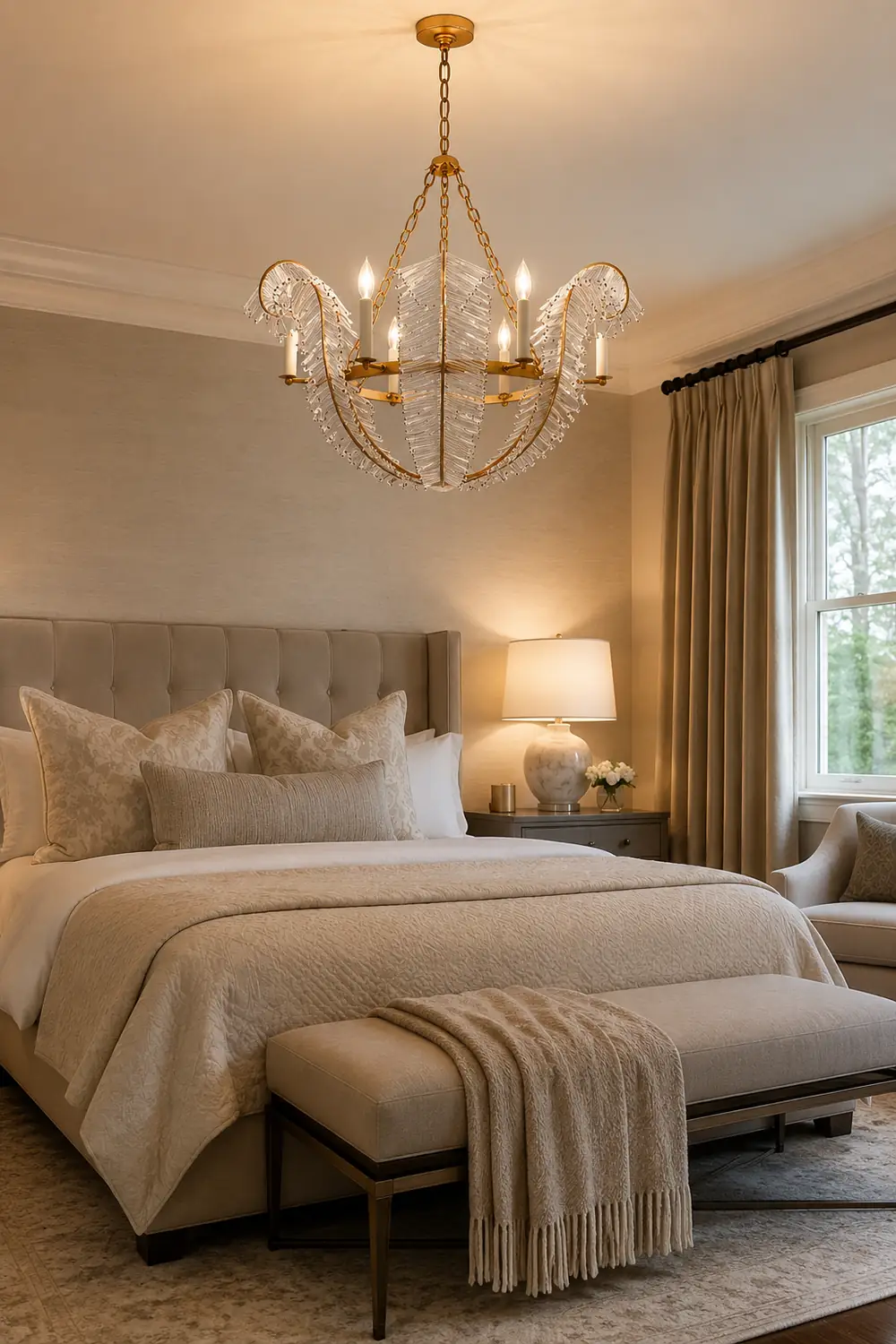 Calais Vintage Scroll Design Chandelier - Lumpaz