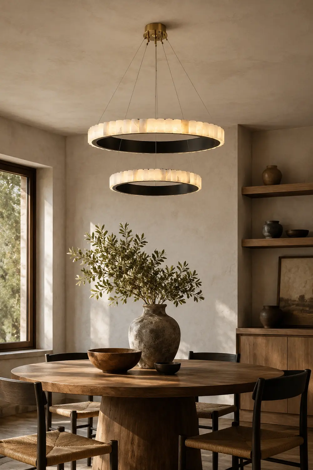 Avalon Halo Alabaster Chandelier - Lumpaz