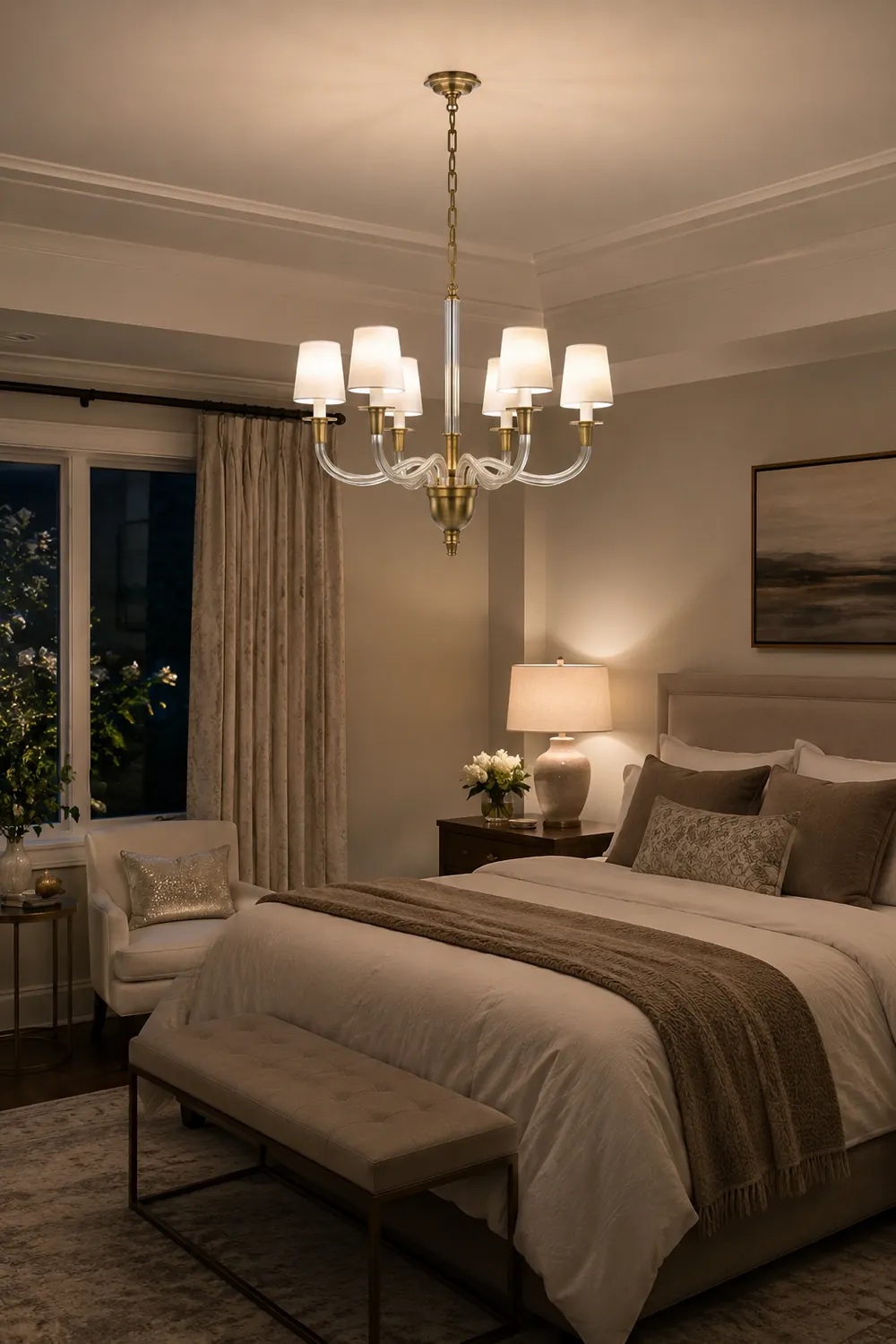 Vivian Modern Nickel Multi-Arm Chandelier - Lumpaz