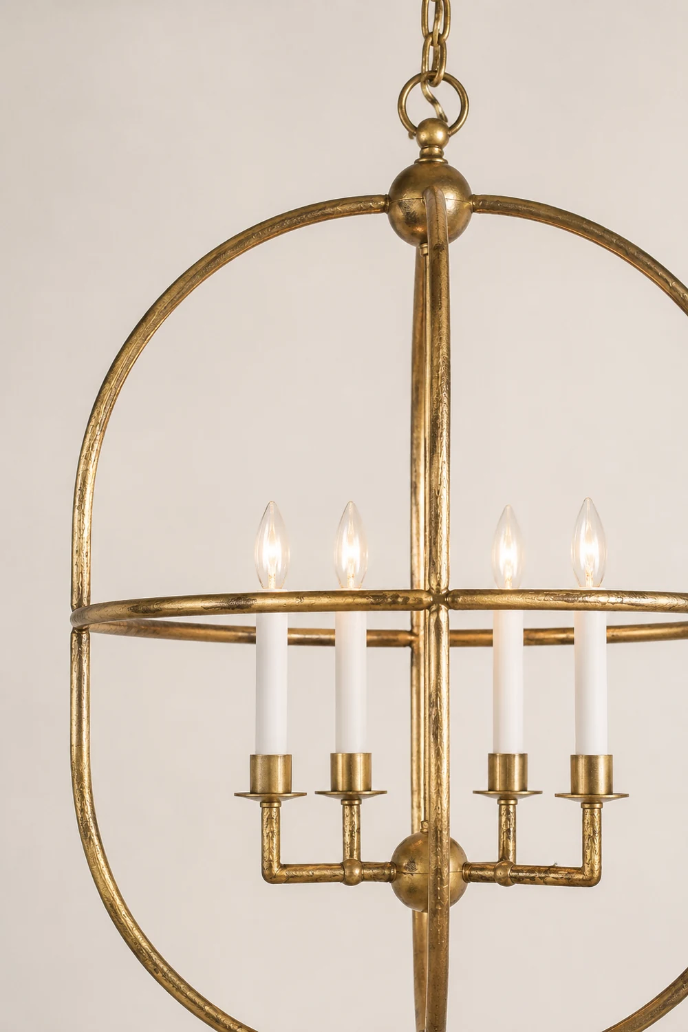 Desmond Antique Gold Oval Lantern Chandelier - Lumpaz