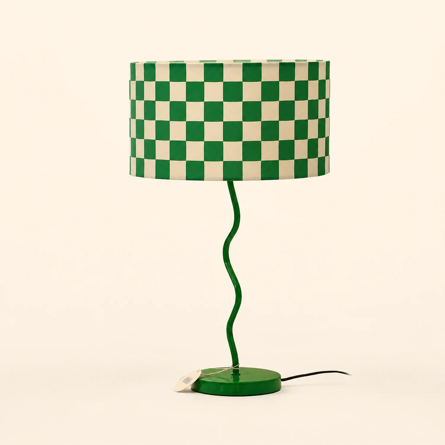 Green Grid Modern Table Lamp - Lumpaz