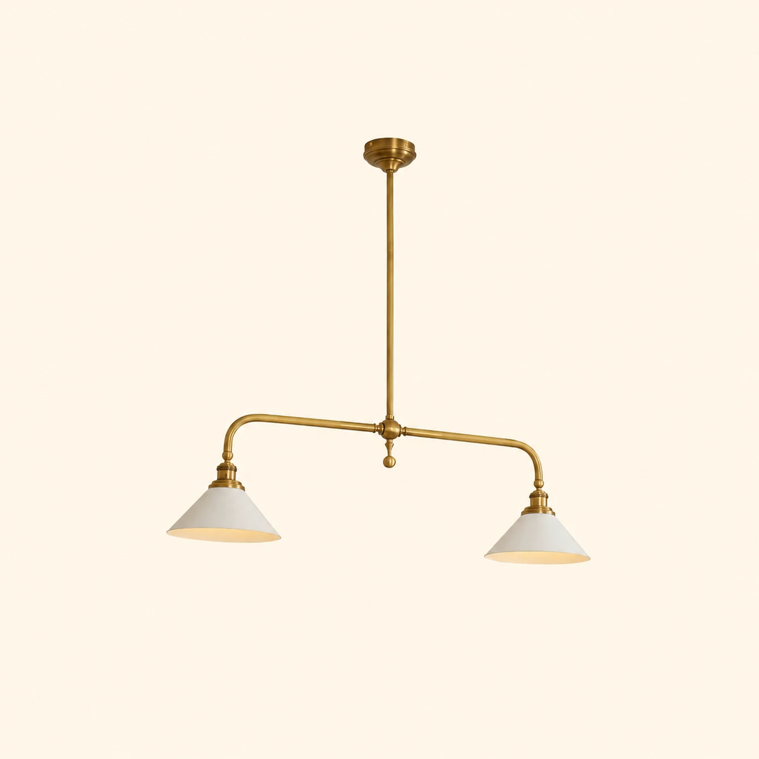 Vintage brass double chandelier - Lumpaz
