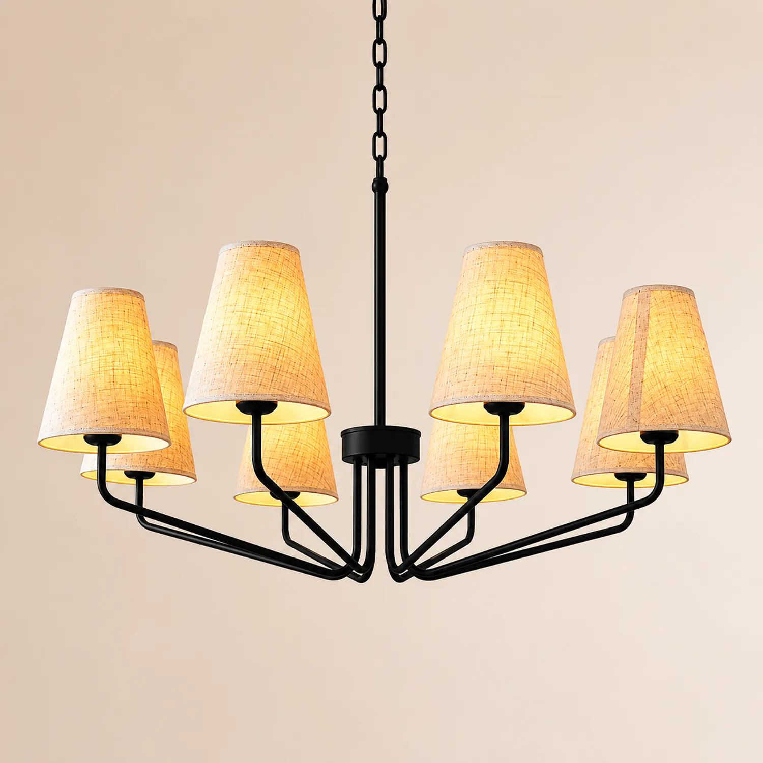 Fabric Conical Hanging Chandelier - Lumpaz