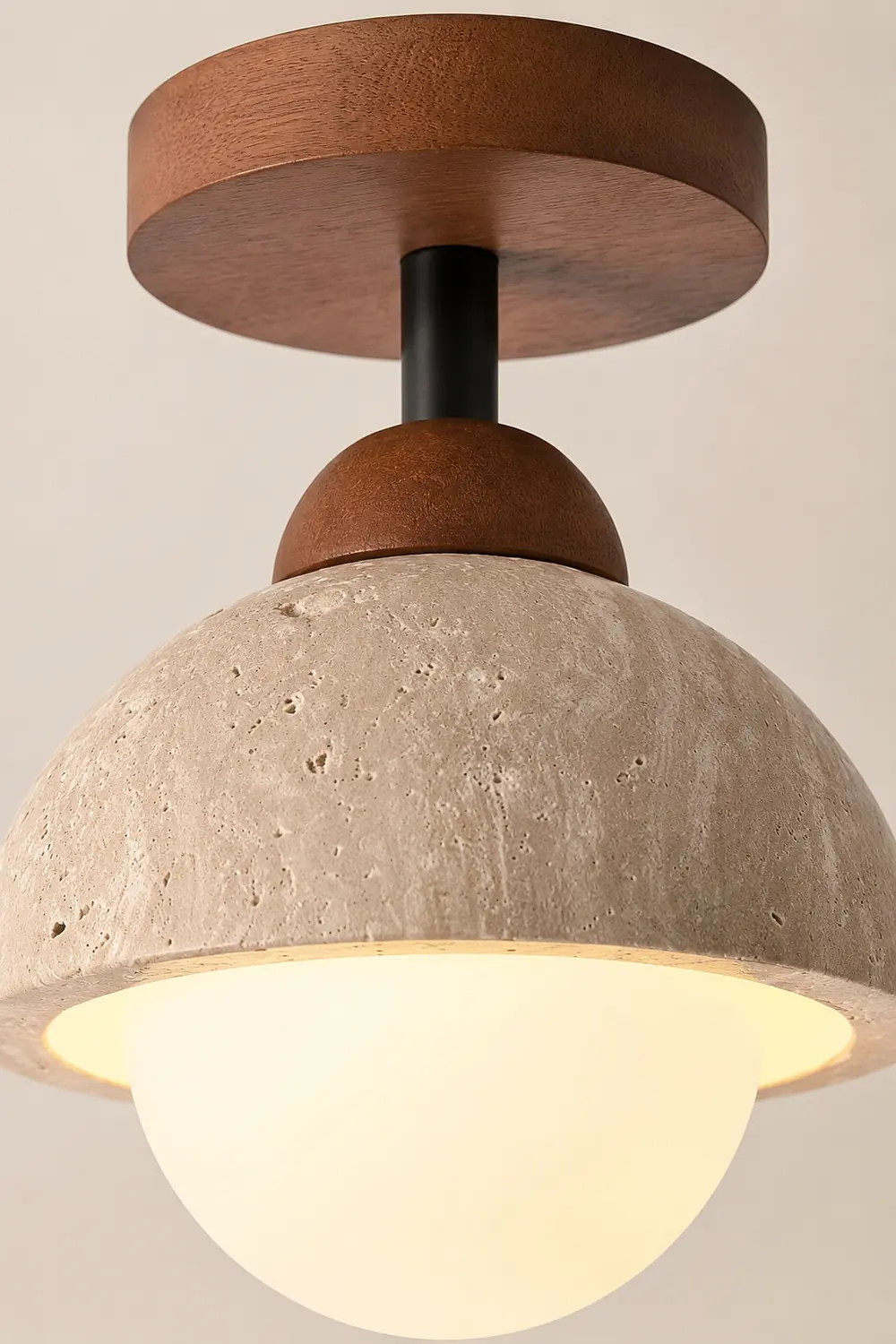 Travertine Flush Mount Ceiling Light - Lumpaz