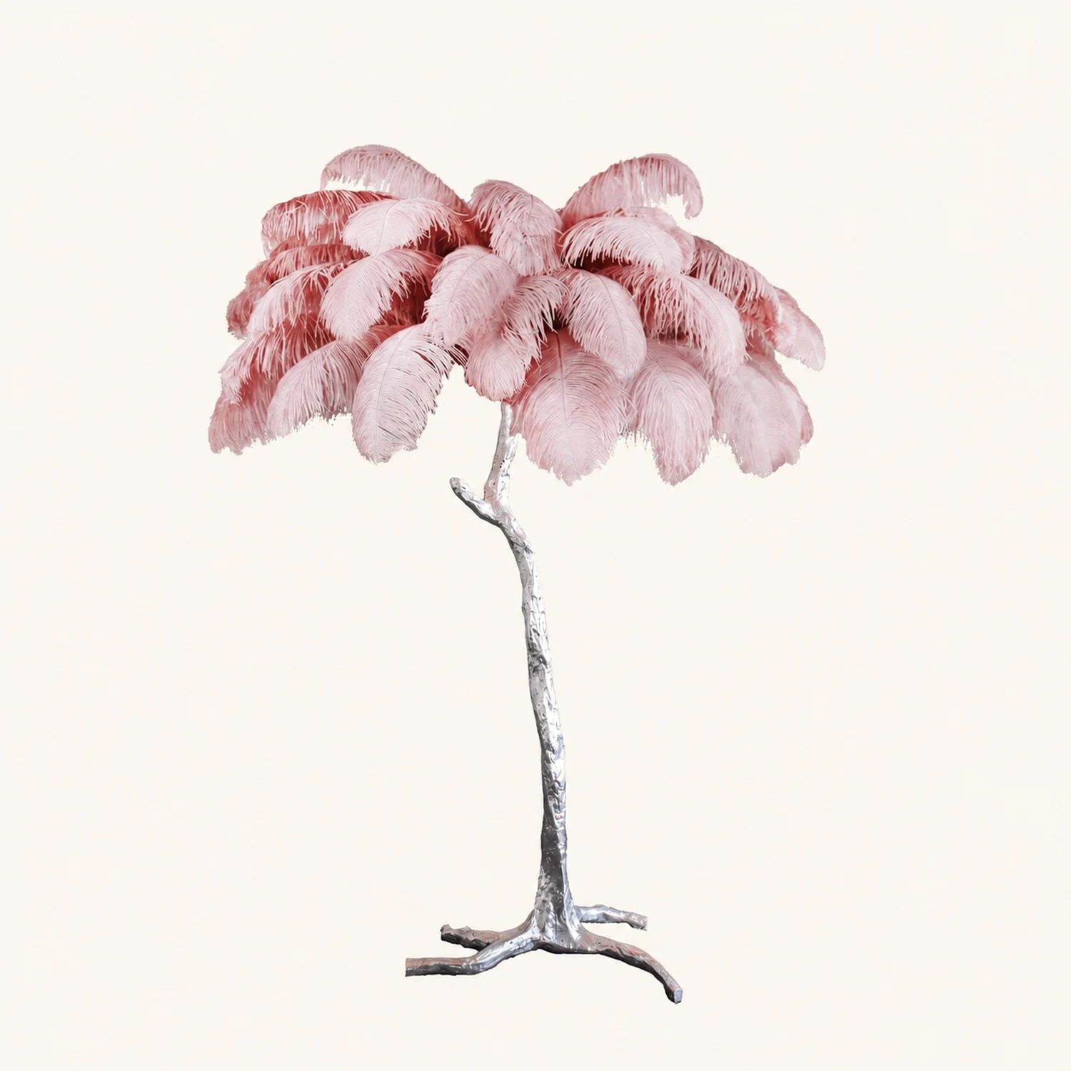 Colorful Ostrich Feather Floor Lamp - Lumpaz