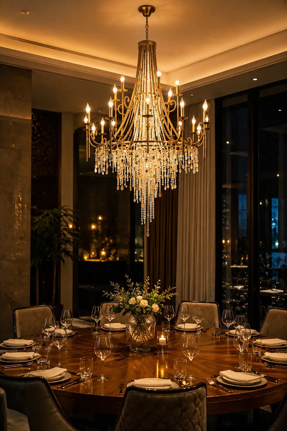 Tatum Lux American Shell Crystal Chandelier - Lumpaz