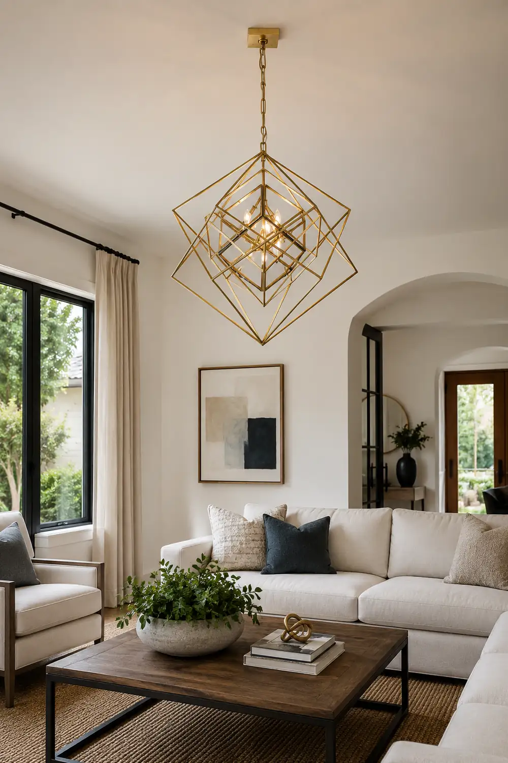 Contemporary Abstract Metal Chandelier - Lumpaz