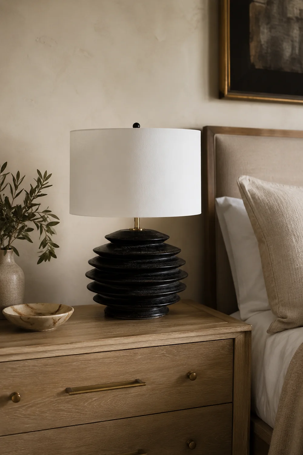 Modern Accordion Round Table Lamp - Lumpaz