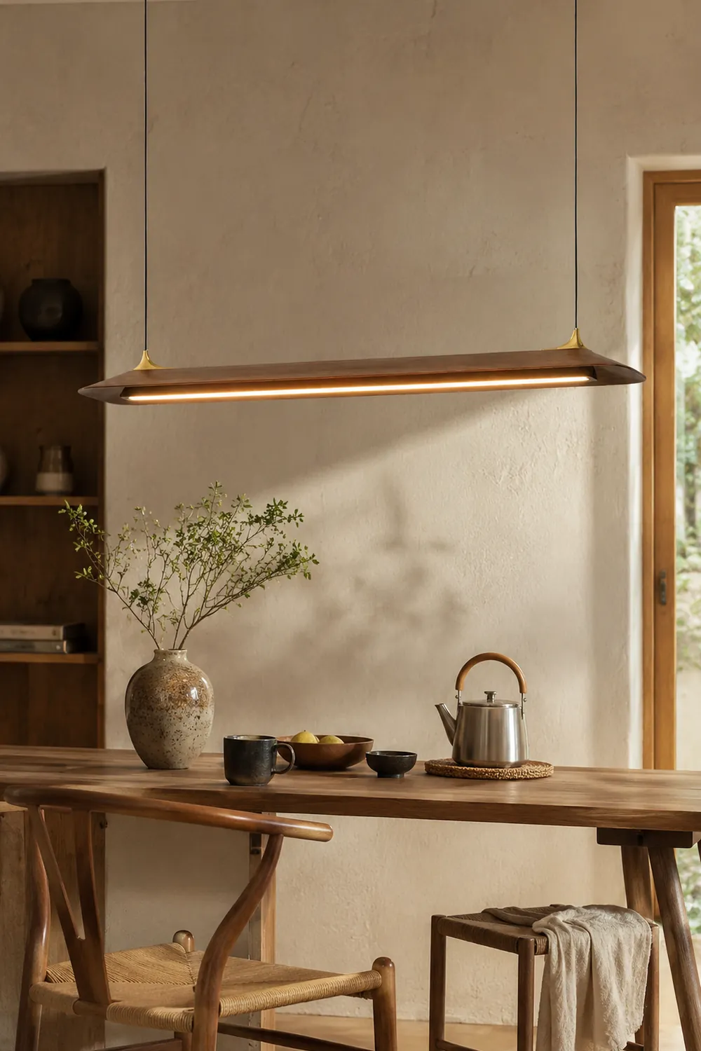 Mernoe walnut pendant lamp - Lumpaz