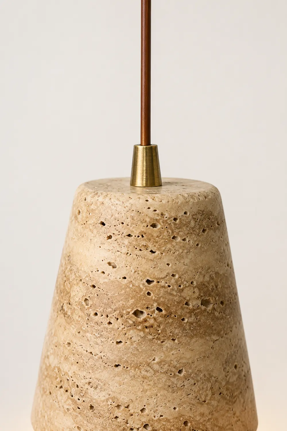 Yellow Travertine Cone Chandelier - Lumpaz