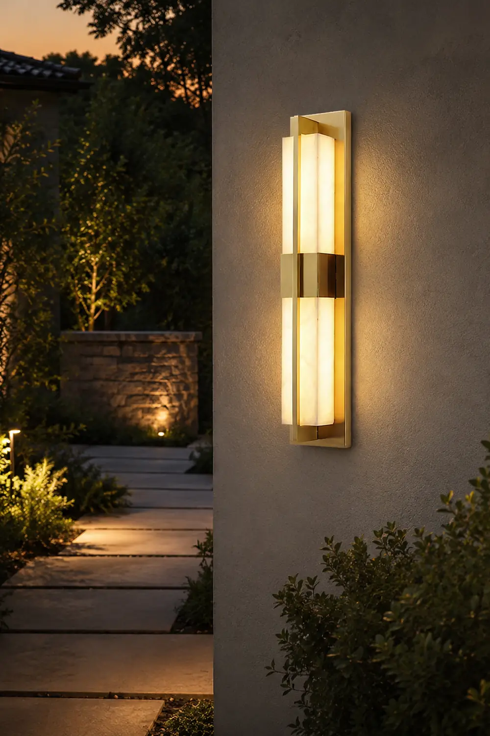Polished Brass Lumina Outdoor Wall Lamp - Lumpaz