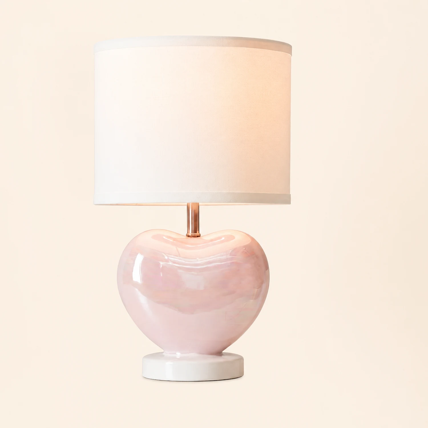 Pearlescent Heart Shape Table Lamp - Lumpaz