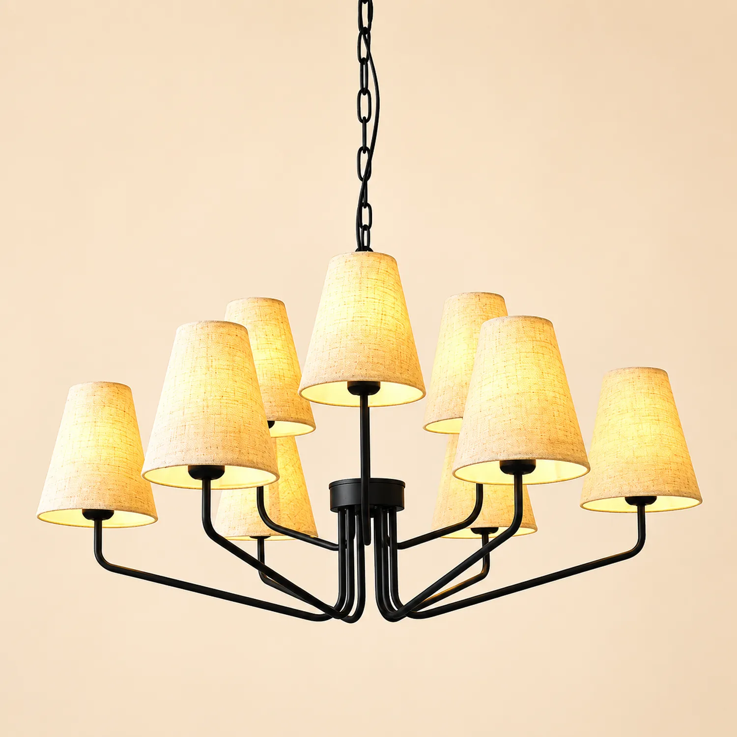 Fabric Conical Hanging Chandelier - Lumpaz