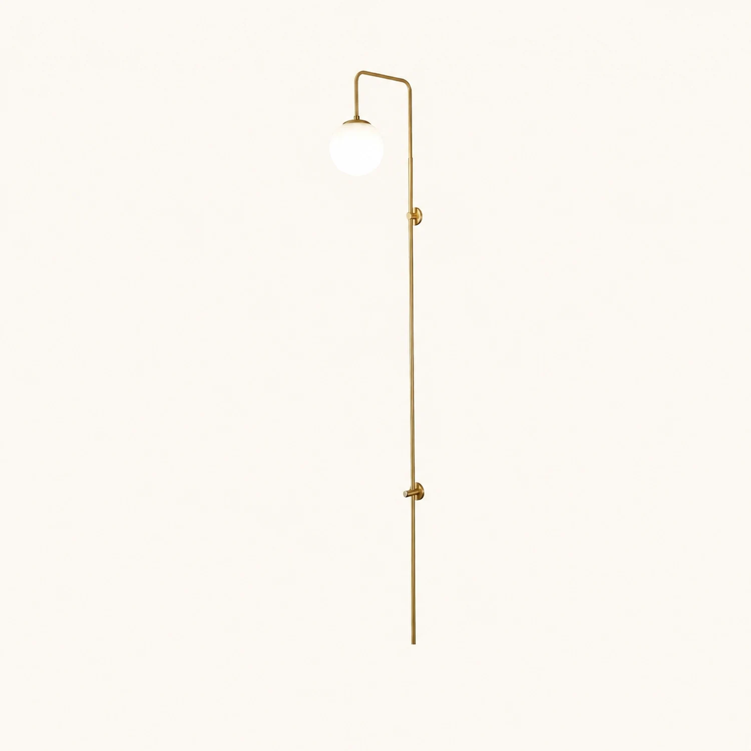 Brass Globe Arm Wall Sconce - Lumpaz