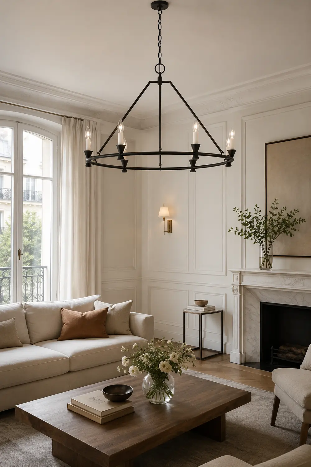 Minimalist Circular Keystone Chandelier - Lumpaz