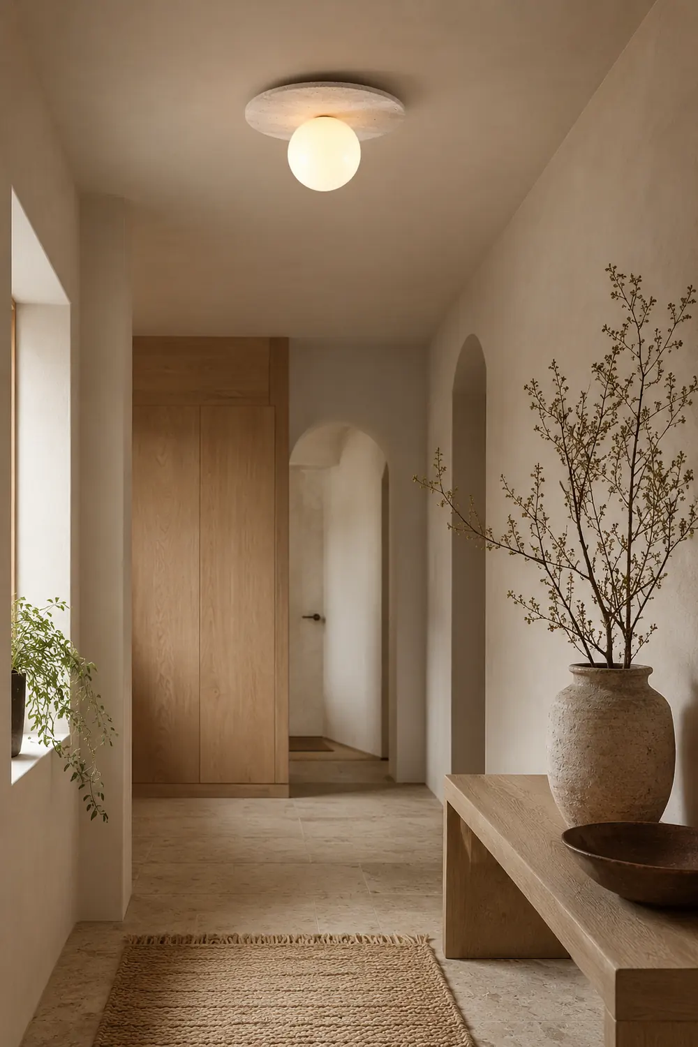 Minimalist Stone Disc Ceiling Light - Lumpaz