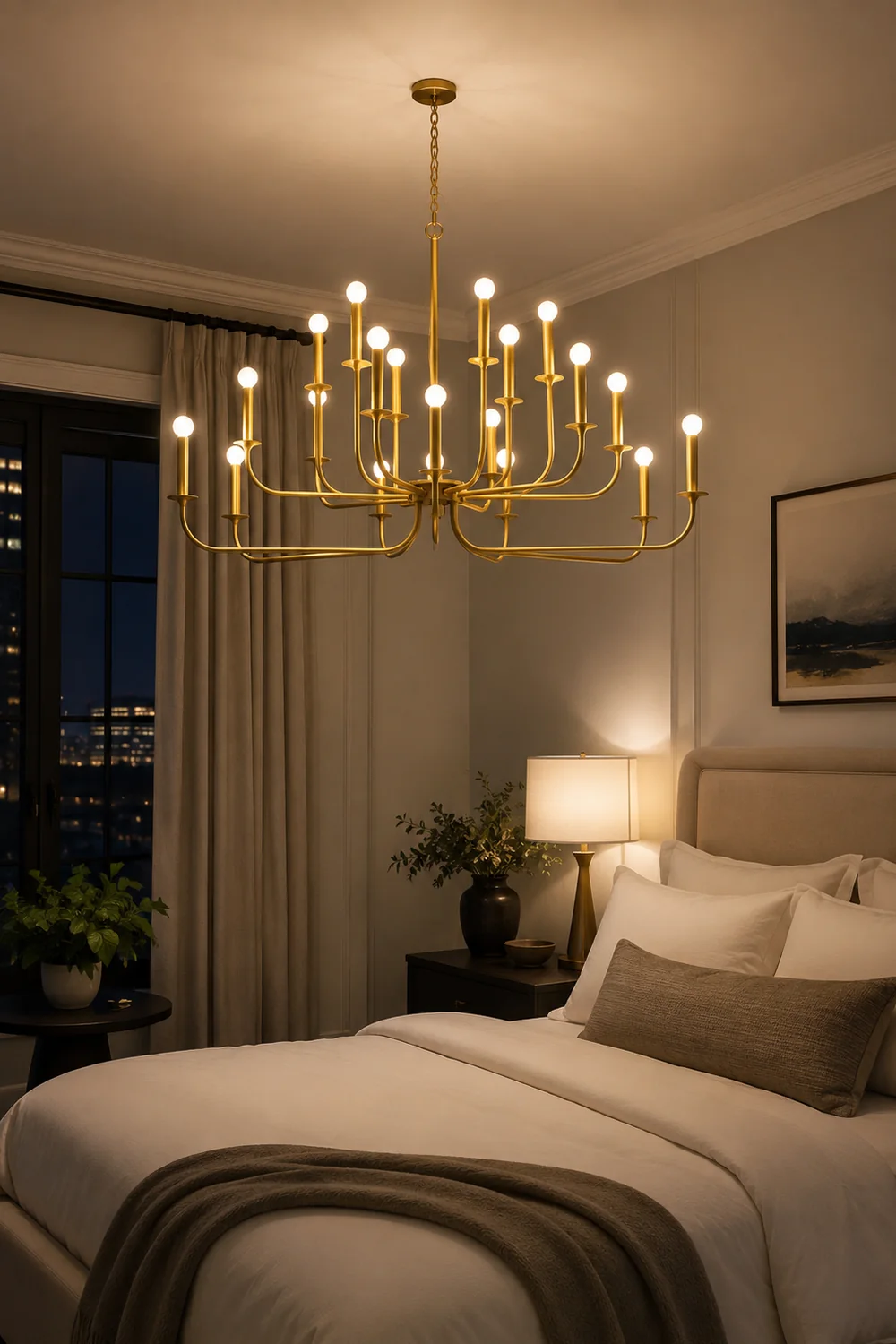 Breck Modern Gold Multi-Arm Chandelier - Lumpaz