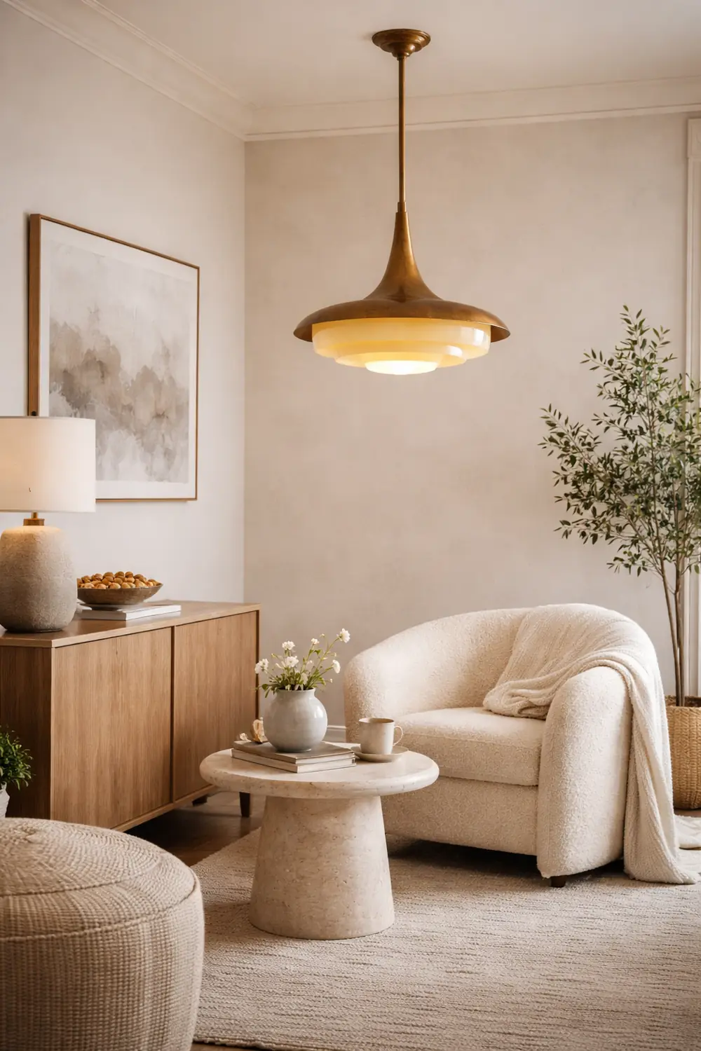 Mid-Century Wood Pendant Light - Lumpaz