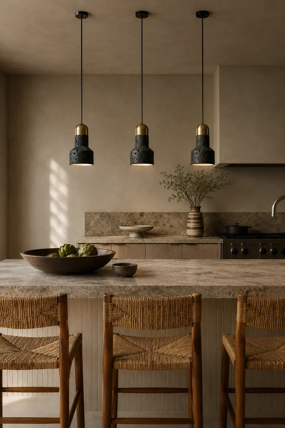 Volcanic Rock Textured Pendant Lamp - Lumpaz