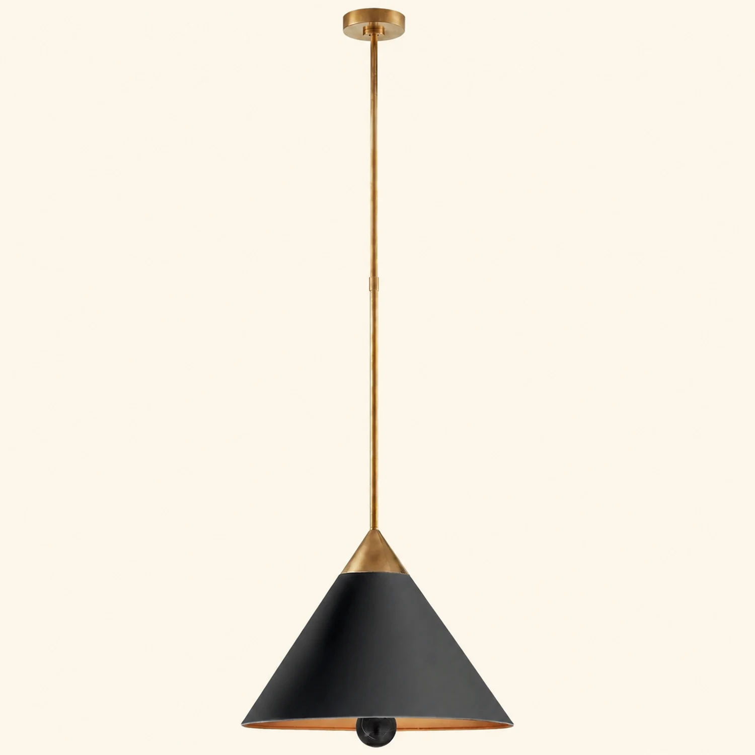 Minimalist Cone-Shaped Brass Pendant Lamp - Lumpaz
