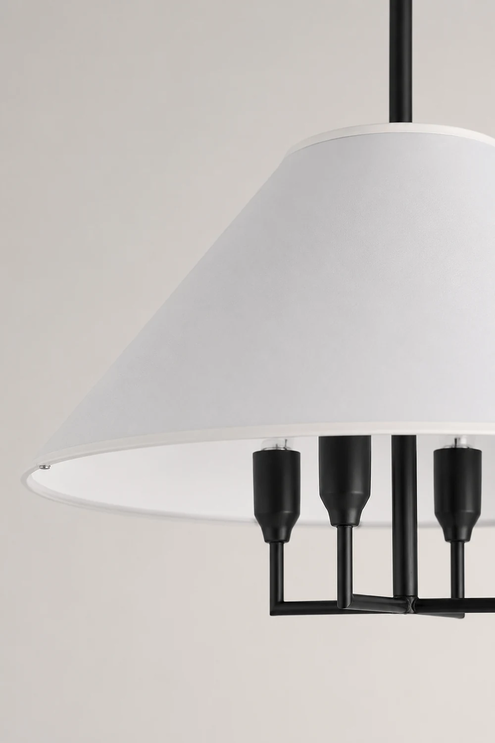 Modern Farmhouse Conical Fabric Chandelier - Lumpaz