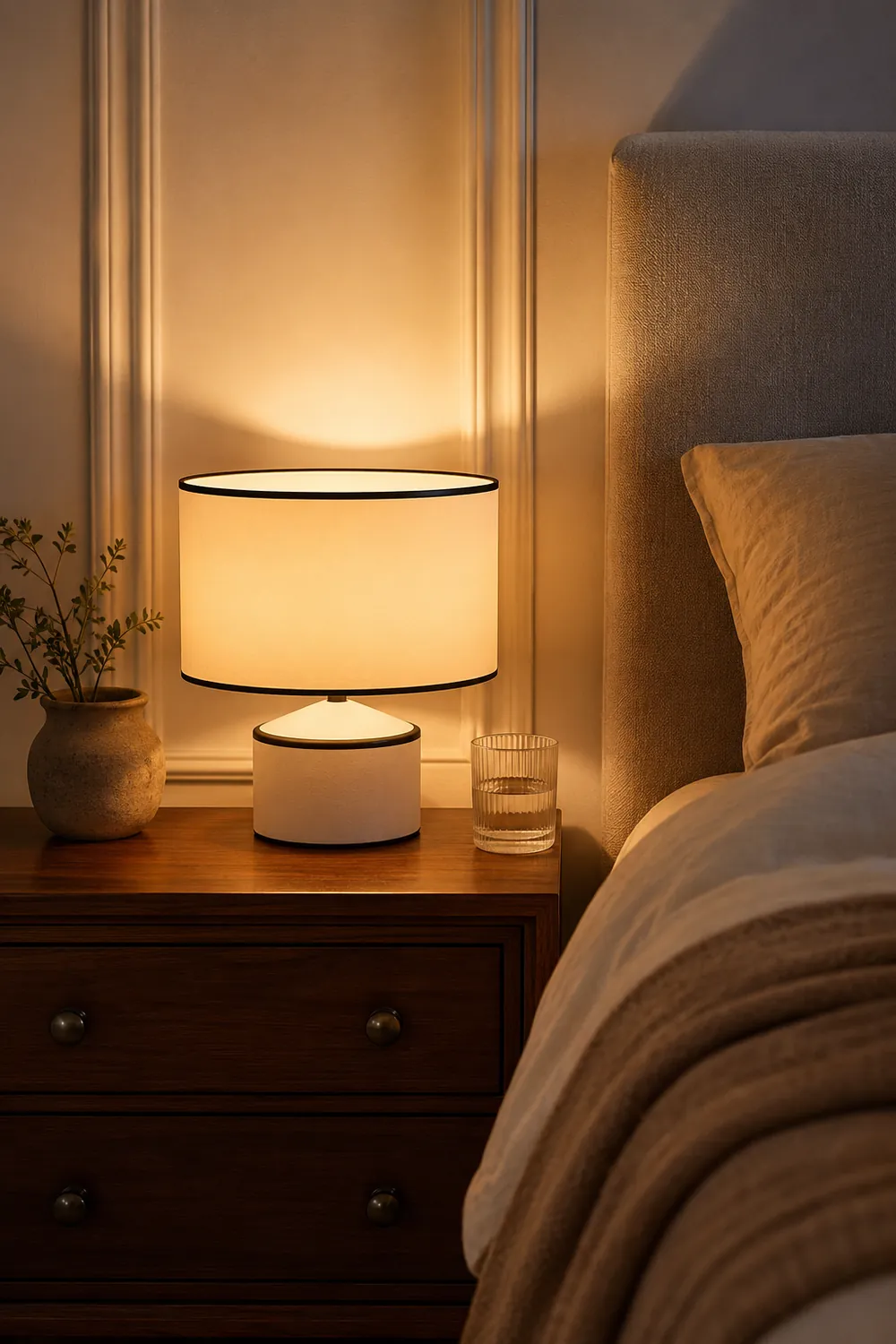 Cyls Minimalist Drum Shade Table Lamp - Lumpaz
