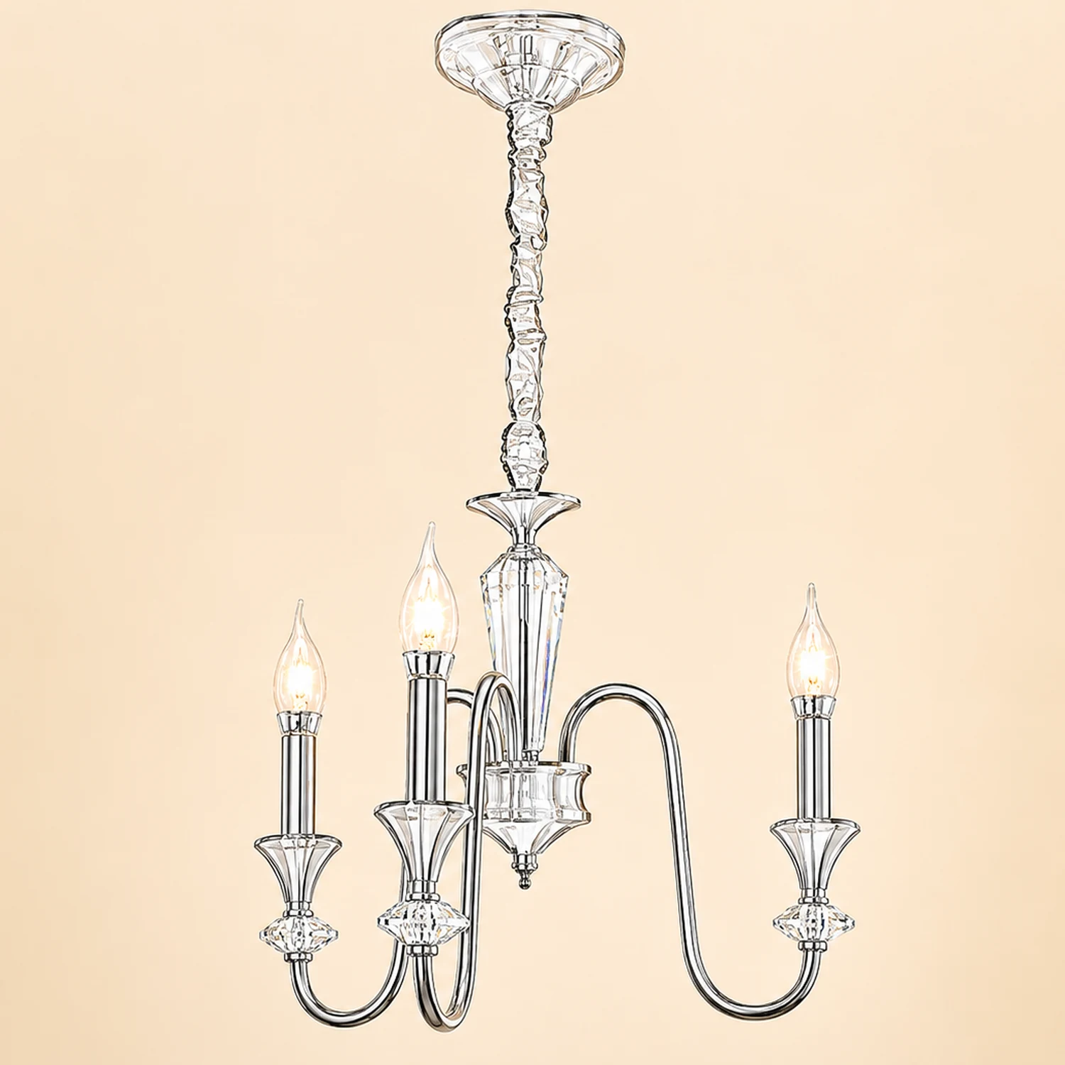Vintage Iron Scroll Chandelier - Lumpaz