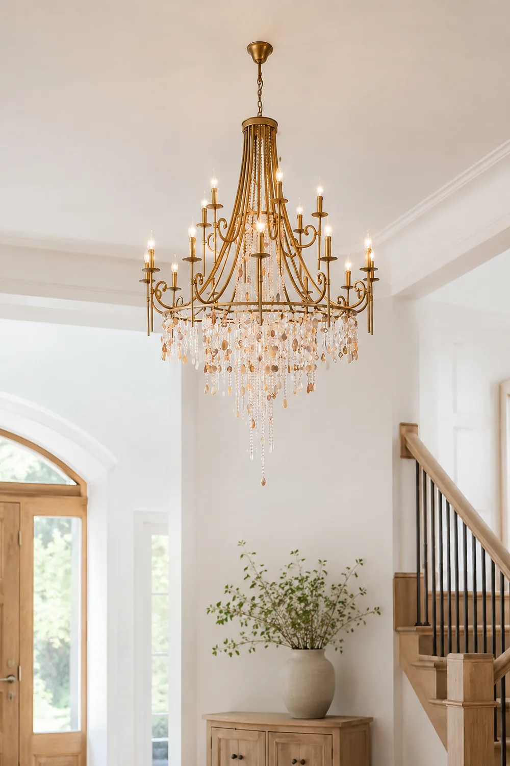 Tatum Lux American Shell Crystal Chandelier - Lumpaz