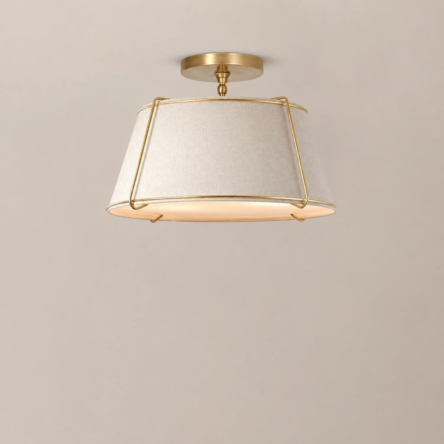 Gold Conical Semi-Flush Lise Ceiling Light - Lumpaz