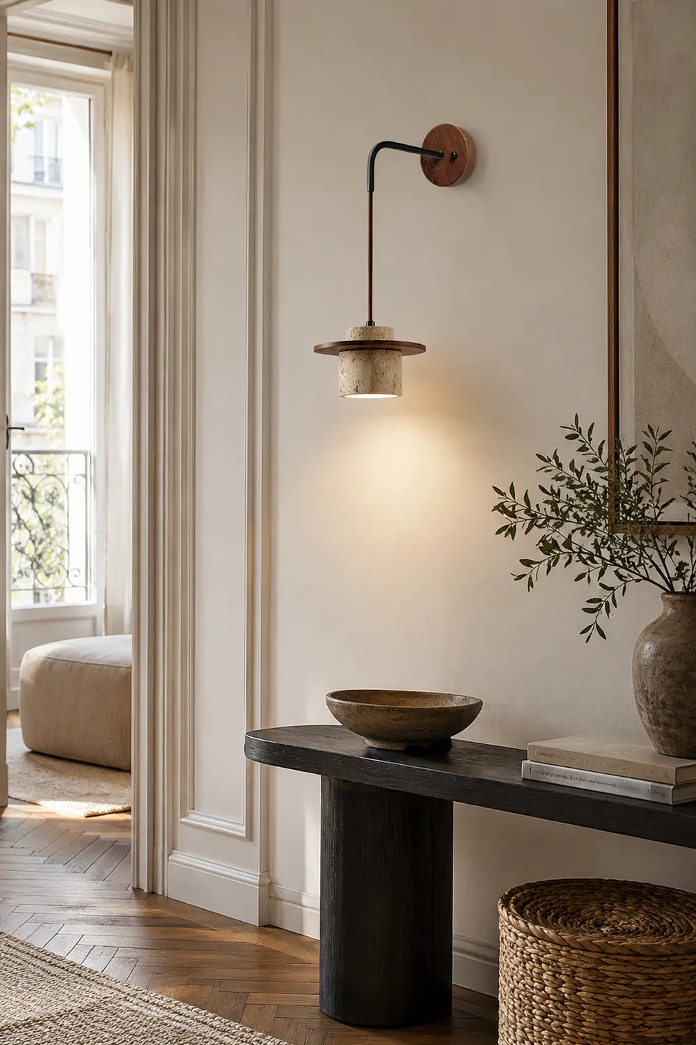 Rustic Textured Cata  Stone Wall Lamp - Lumpaz