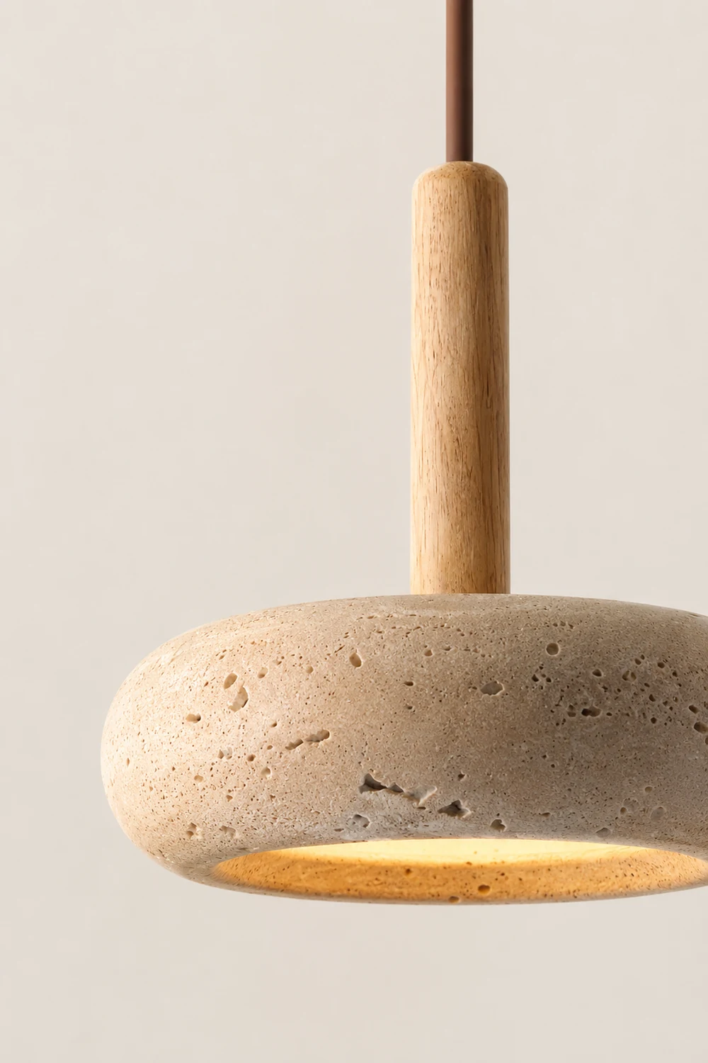 Hourglass Travertine Pendant Light - Lumpaz