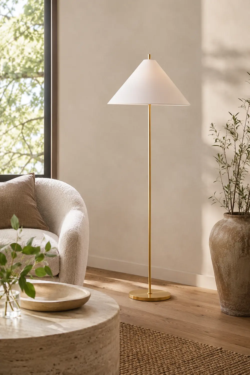 Ellis brass floor lamp - Lumpaz