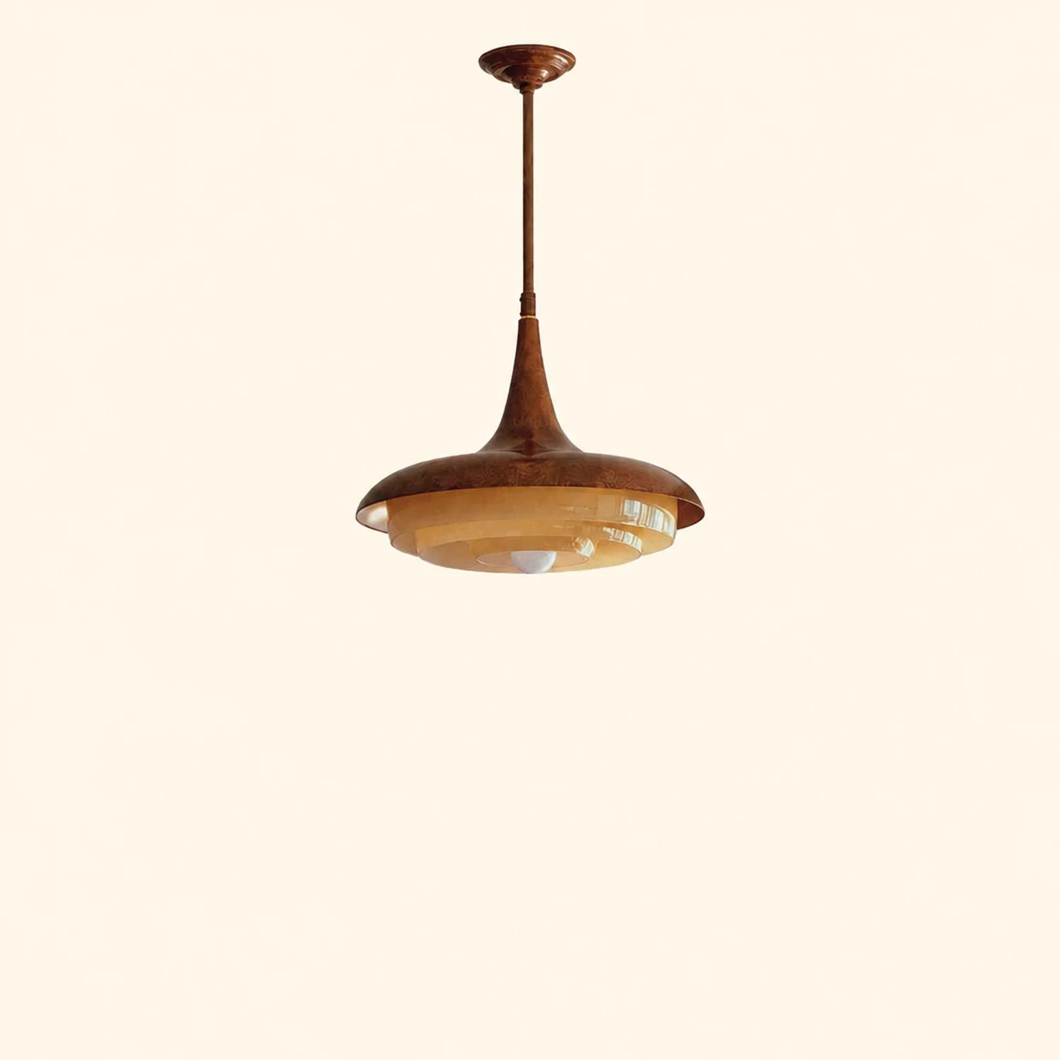 Mid-Century Wood Pendant Light - Lumpaz