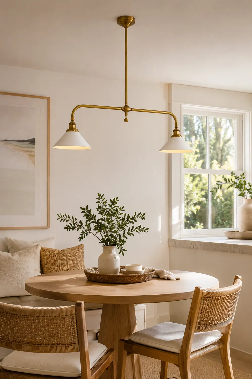 Vintage brass double chandelier - Lumpaz