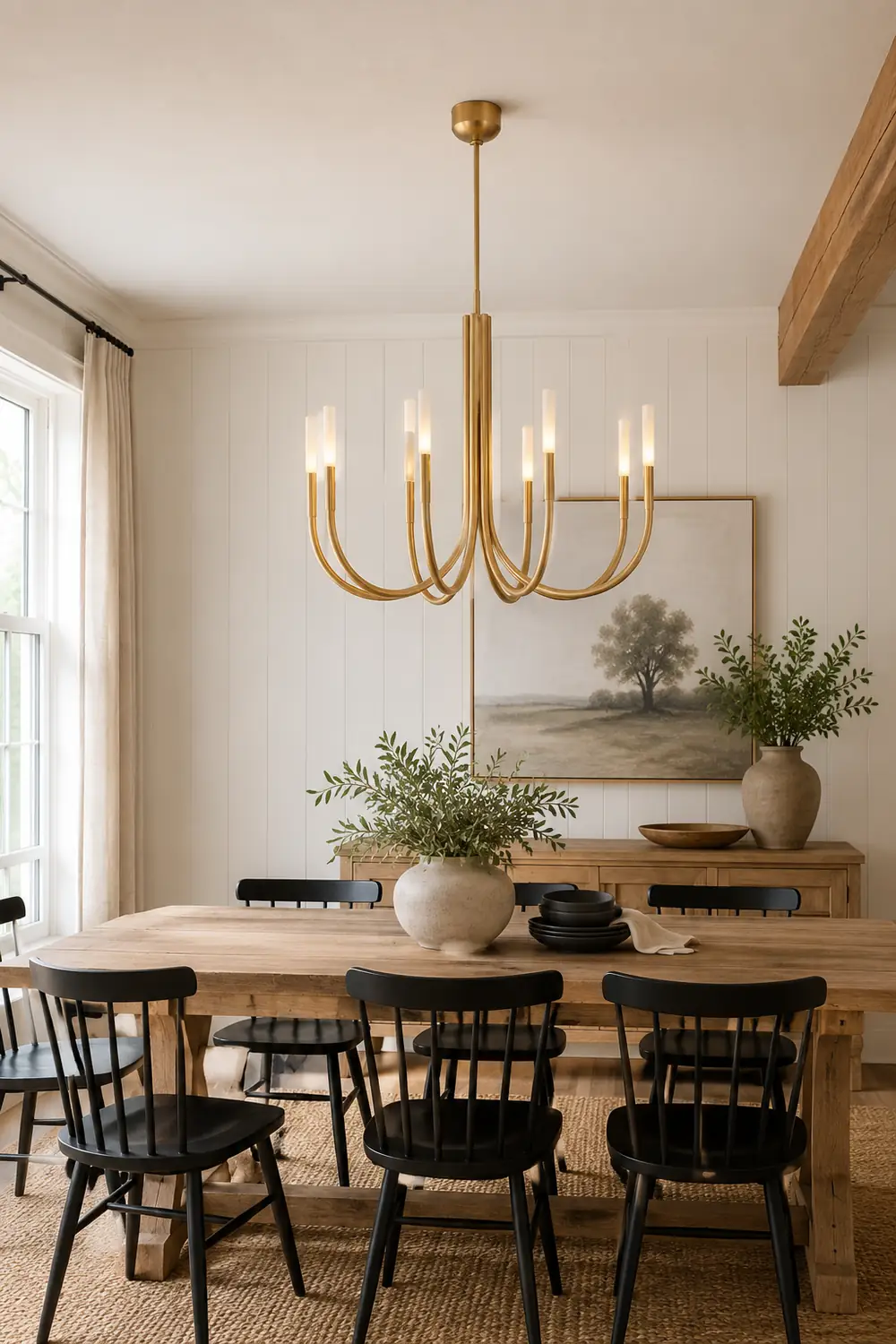 Rousseau 8-Light Brass Candle Chandelier - Lumpaz