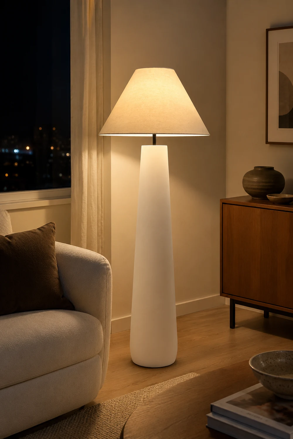Kara Mann Polar Cement Floor Lamp - Lumpaz
