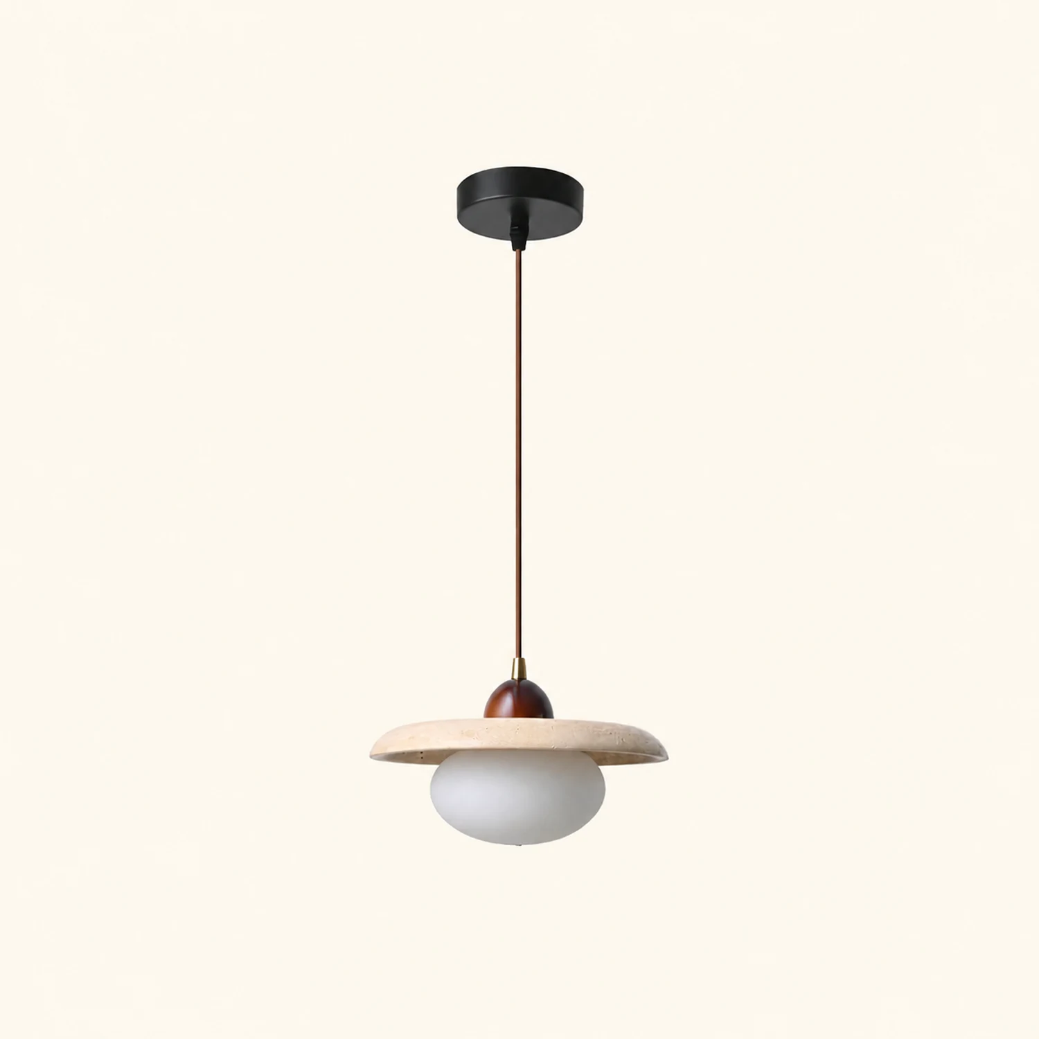 Wabi-Sabi Travertine Bedside Pendant Lamp - Lumpaz