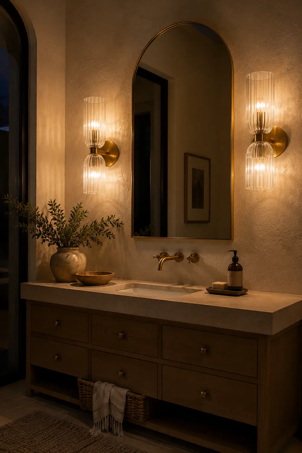 Asalea Double Bath Wall Sconce - Lumpaz