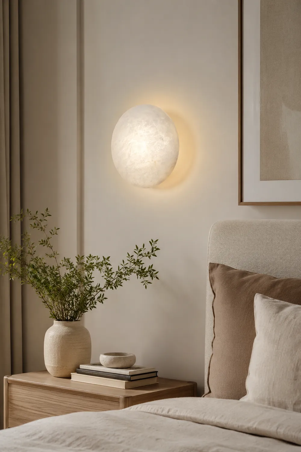 Lunar Glow Alabaster Wall Light - Lumpaz