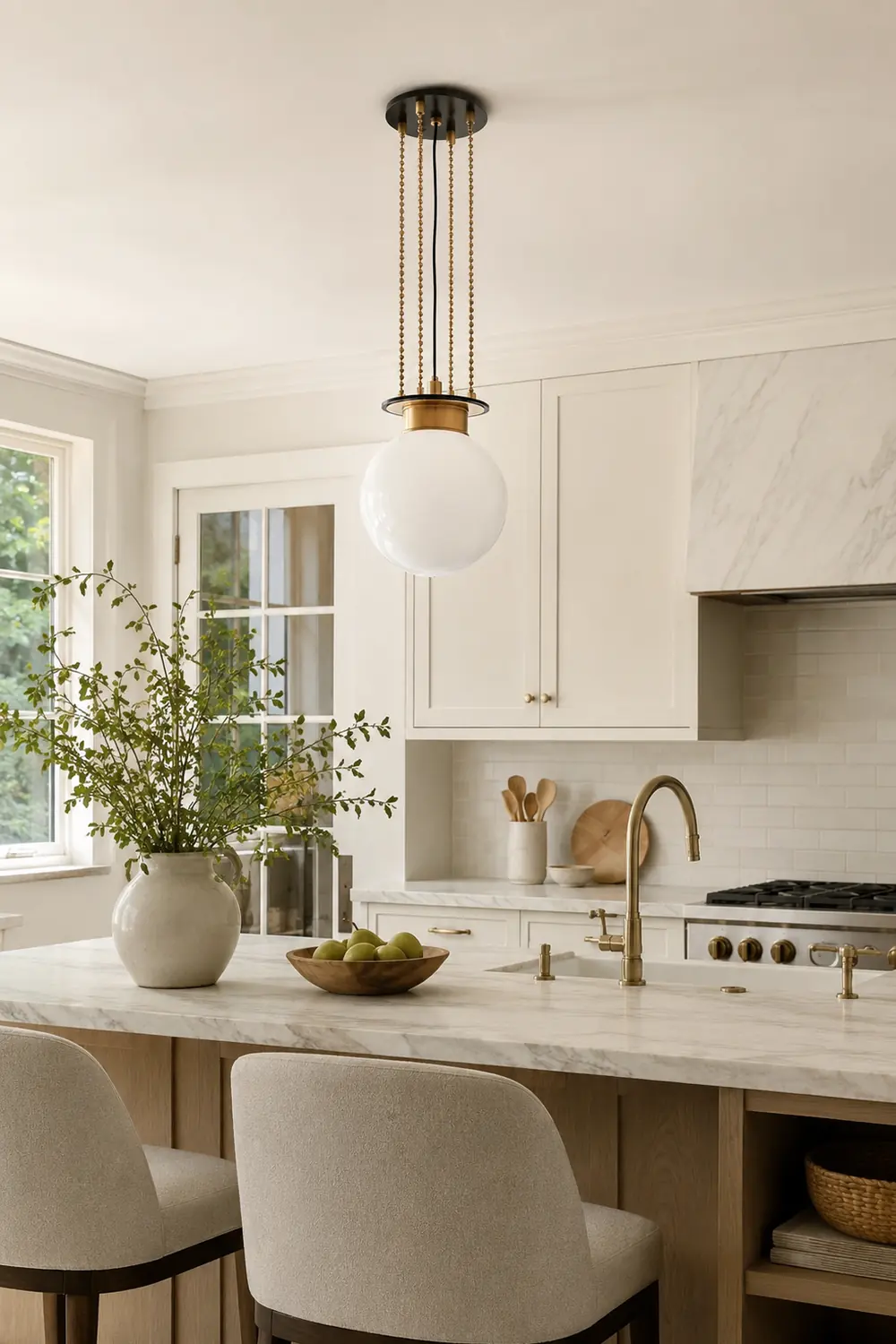Opal Globe Gunther Pendant Light - Lumpaz